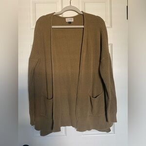Army green cardigan. Size XL